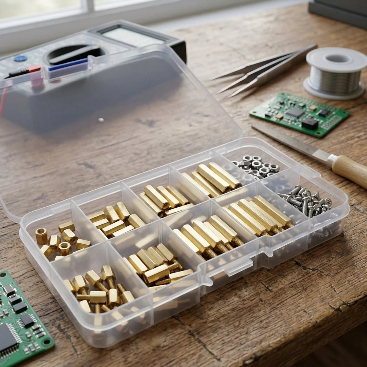 2X Brass Standoffs Spacers and Screws for Communication Needs