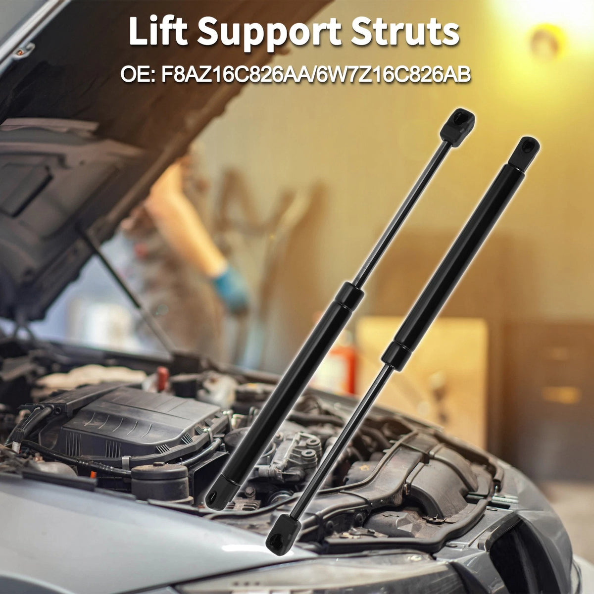 Front Hood Lift Supports Struts Replacement for Ford Crown Victoria (2003–2011)