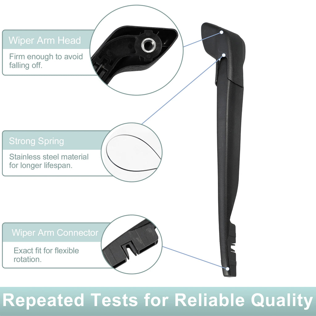 Rear Back Windshield Wiper Blade Arm Set for Volvo V40 (1996–2004)