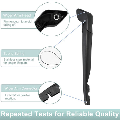 Rear Back Windshield Wiper Blade Arm Set for Volvo V40 (1996–2004)
