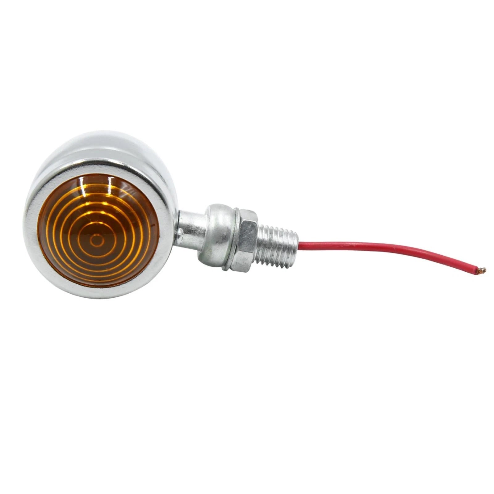 Turn Signal Indicator Blinker Light for Motorcycle (Metal Shell, Orange)