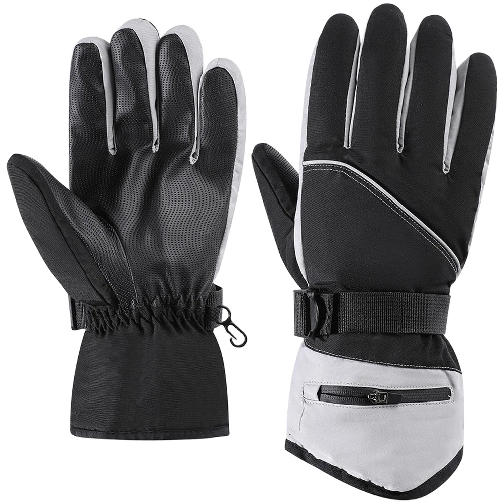 Water Resistant Windproof Ski Gloves for Men - Touchscreen Support
