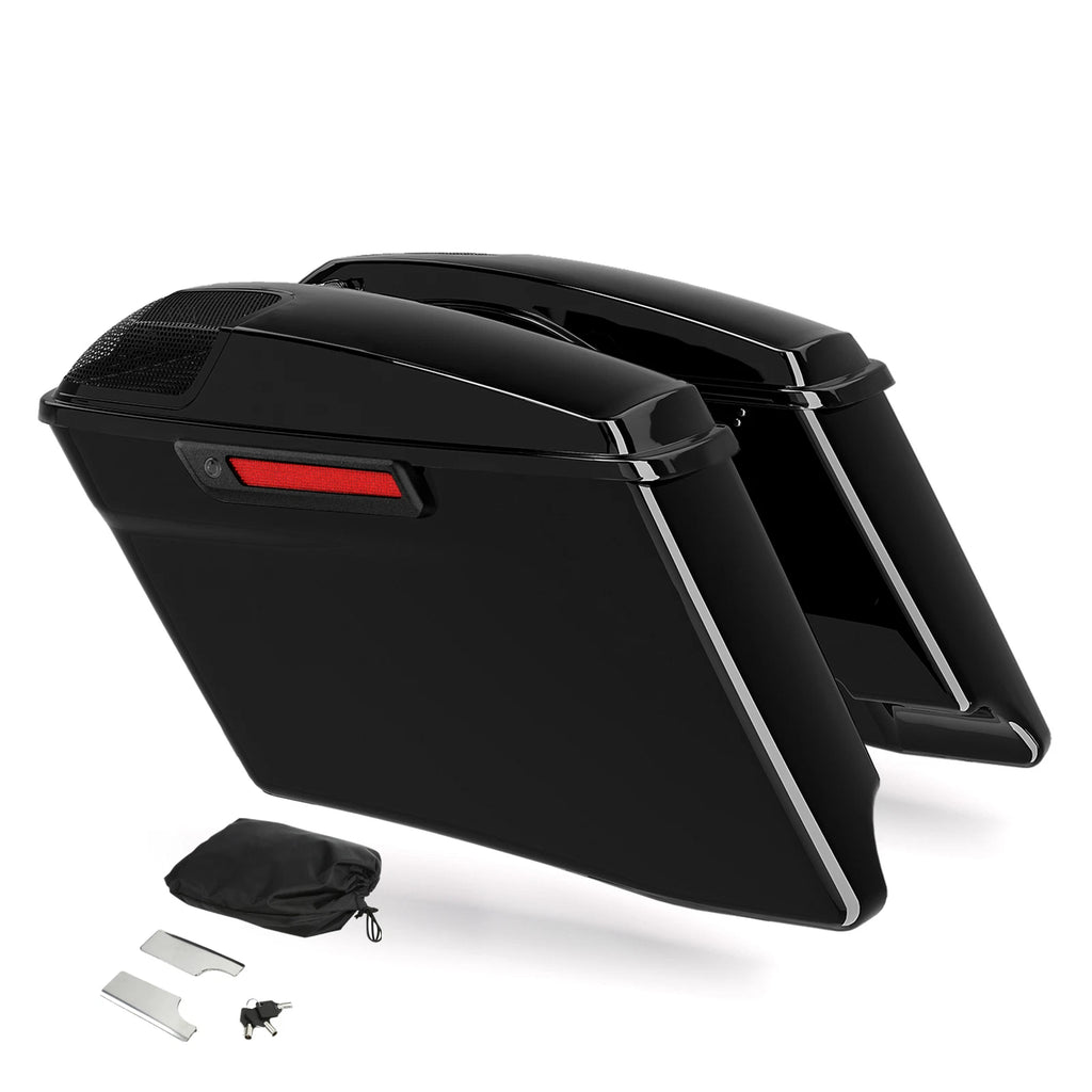 4" Extended Hard Saddlebags for Harley Touring Road King Glide (2014–Present)