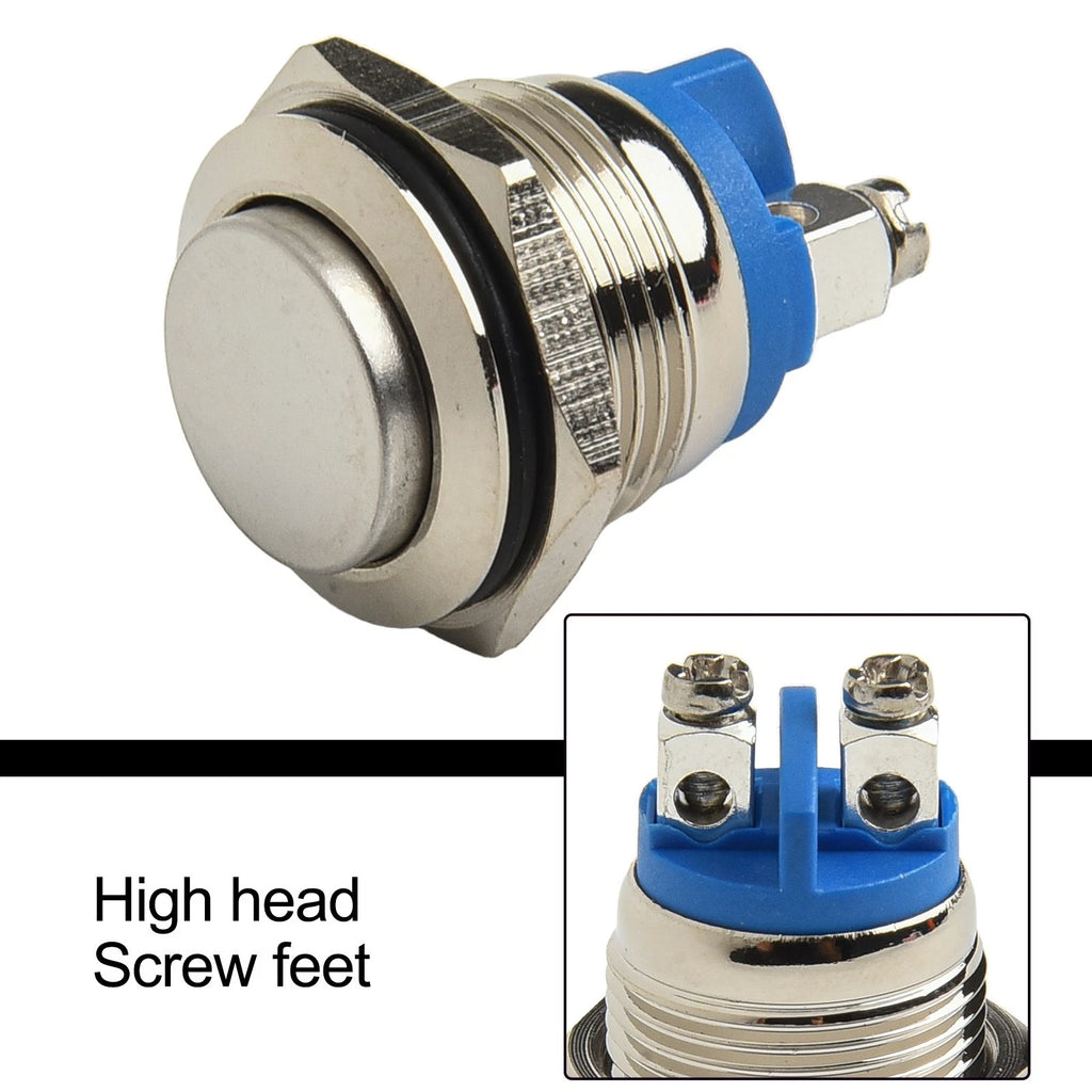 Vandal Proof Metal Push Button Switch 16mm Weatherproof (Universal)