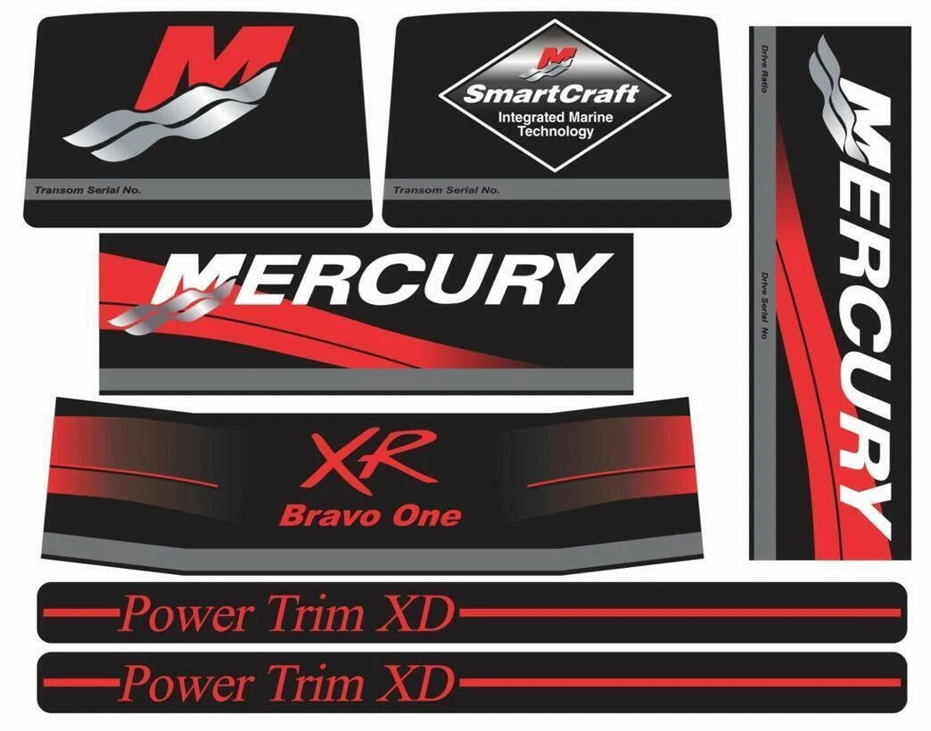 Bravo One XR Sticker Set for Mercruiser