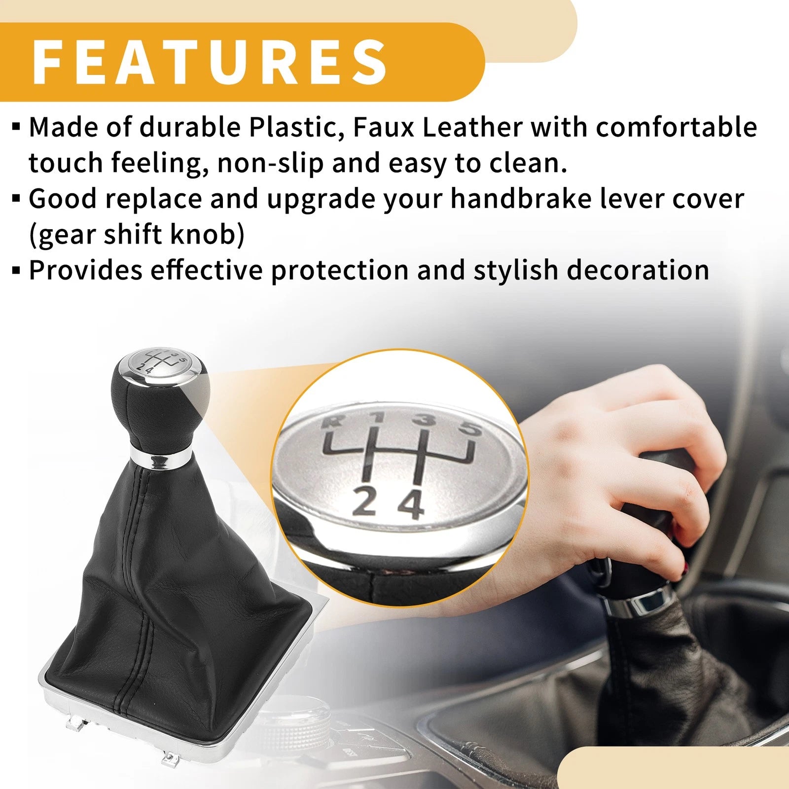 Gear Shift Knob with Cover Replacement for VW Passat (2006–2010)