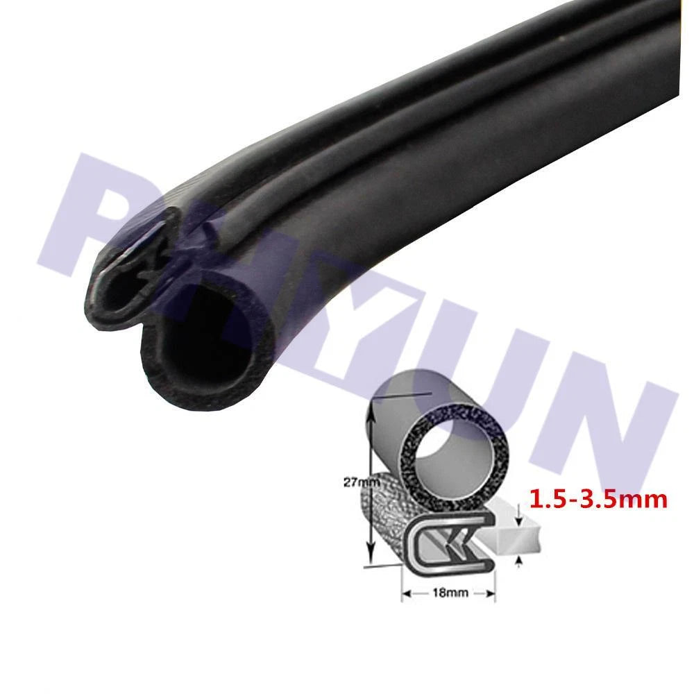 120" Universal Rubber Seal Trim for Car Door Trunk Lip Edge Protector