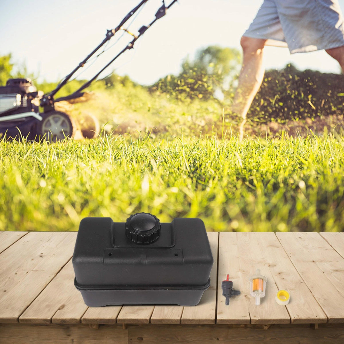 Engineered Plastic Fuel Tank with Integrated Shut Off Valve for Outdoors