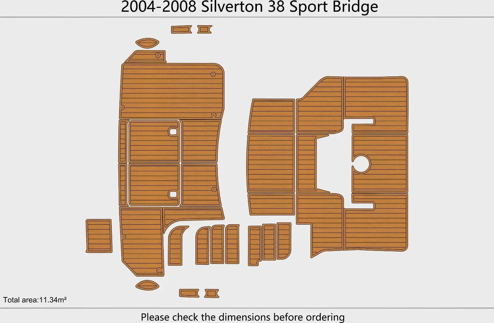 EVA Pad Foam Flooring Mat for Silverton 38 Sport Bridge (2009)