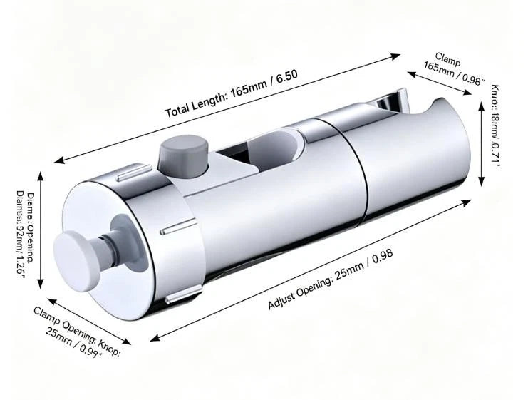 Adjustable Riser Rail Slider Holder for Shower Bracket