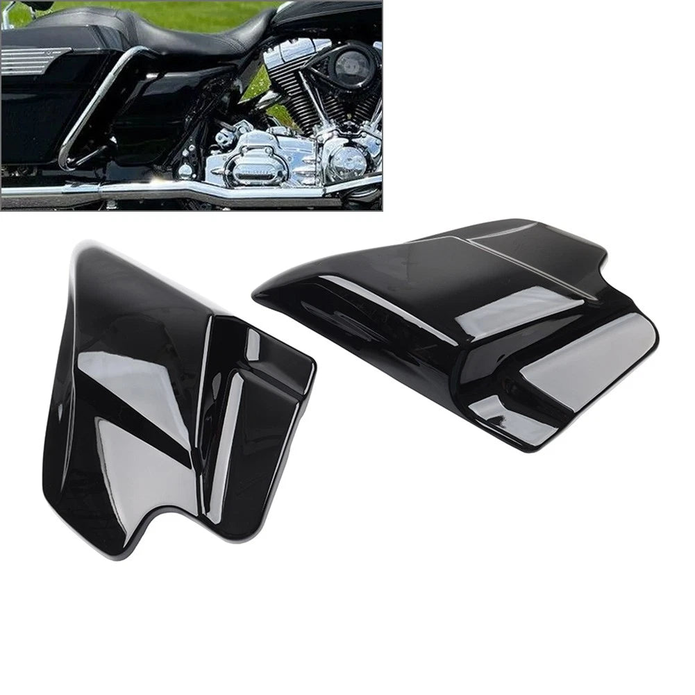 Gloss Black Side Cover Panels For Harley Touring Electra Glide Road King 97-07