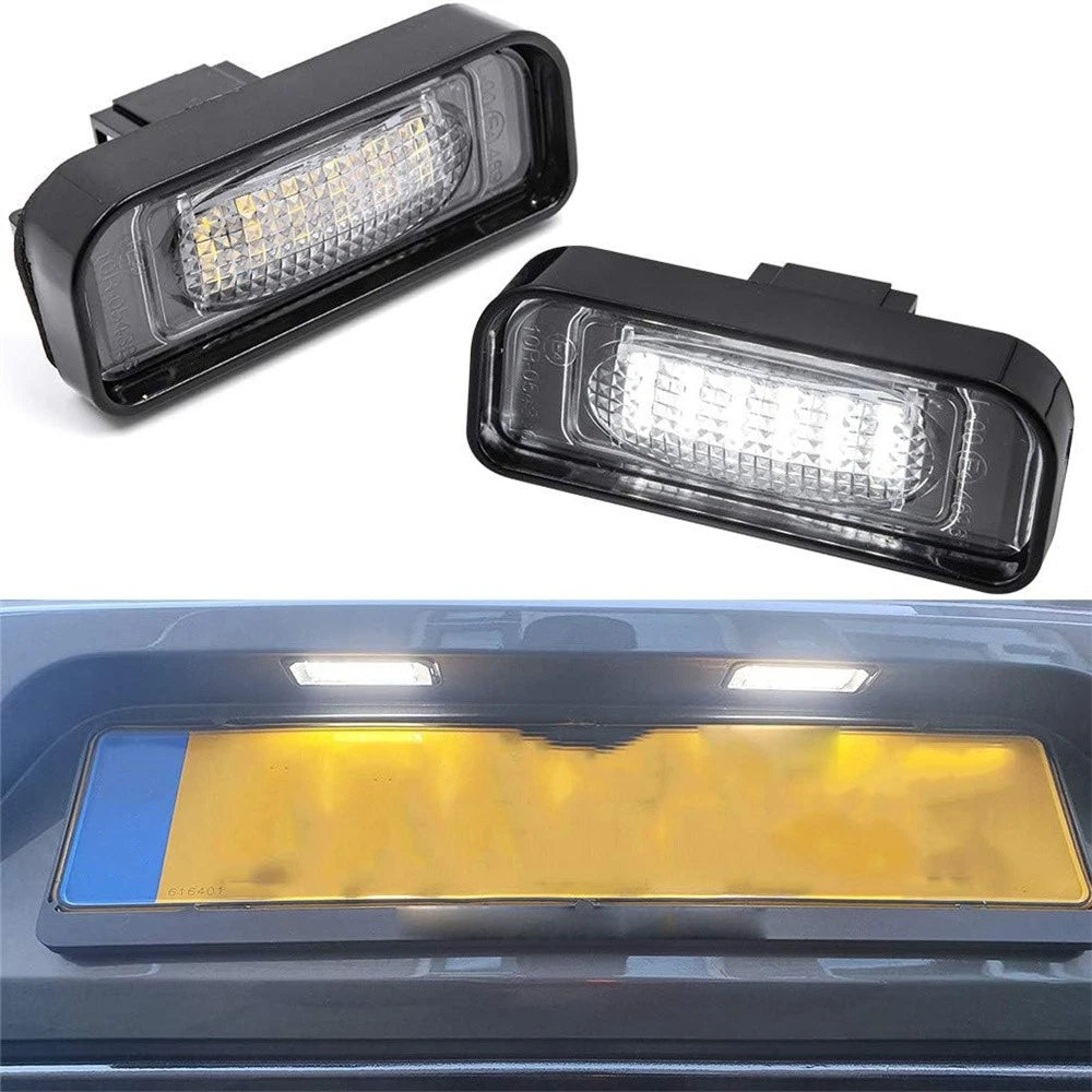 2Pcs License Plate Light Assembly for Mercedes-Benz S-Class (2000–2006)