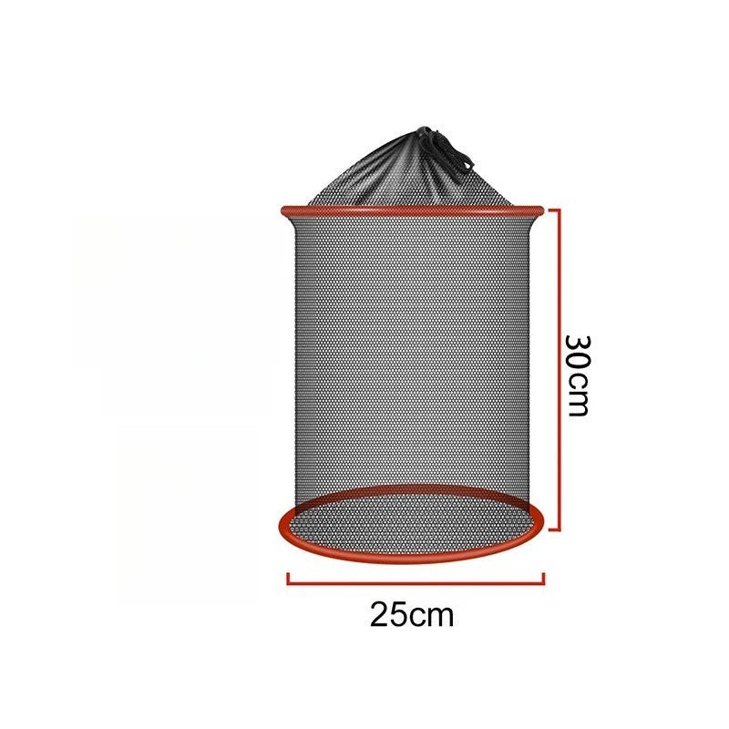 Fishing Keep Net Foldable Minnow Trap 25x60cm Nylon