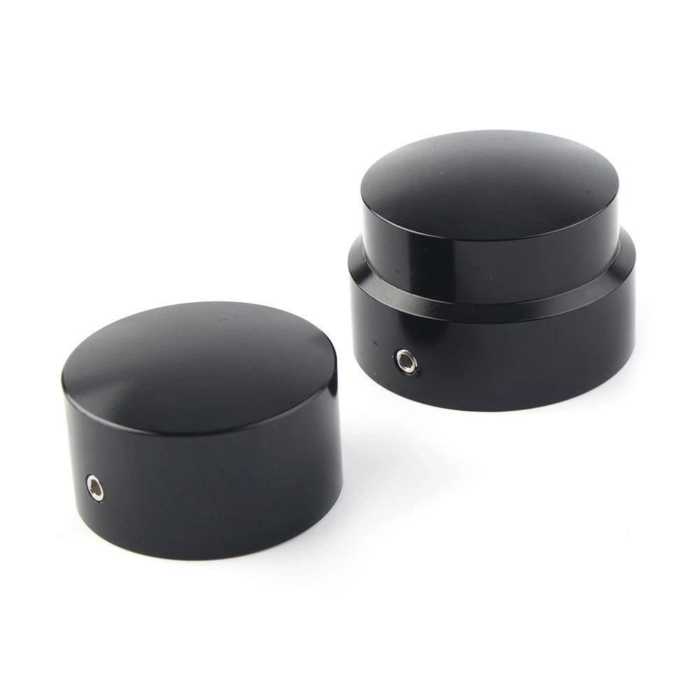 Set of 2 Rear Axle Nut Cover Caps Black for Harley XG (2015–Present), XL (2008–Present), Dyna
