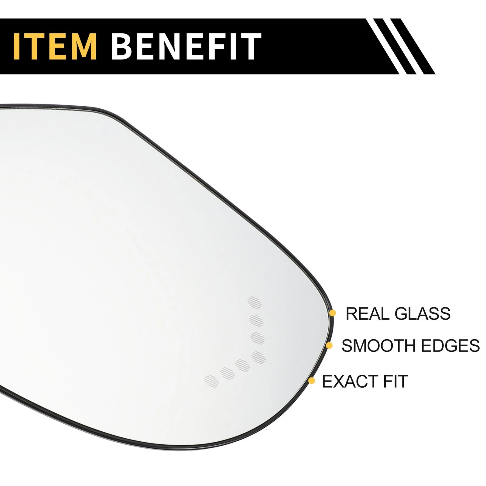 Heated Left Mirror Glass Replacement for GMC Sierra 2500 (2011–2023)