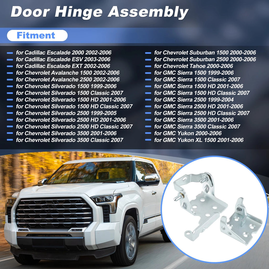 Upper Lower Door Hinge Assembly Replacement for Chevrolet Silverado (2014–2018)