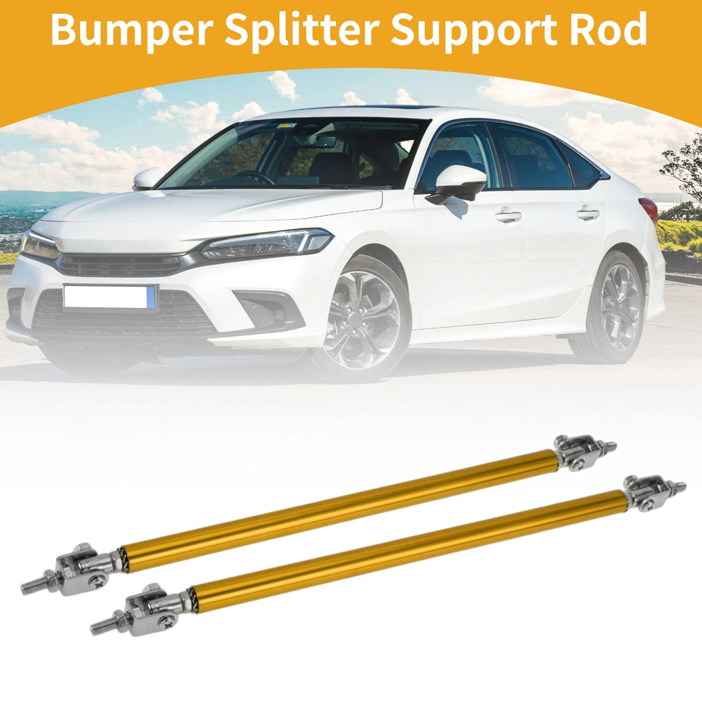2X Adjustable Front Bumper Lip Splitter Strut Rod Tie for Universal Fit