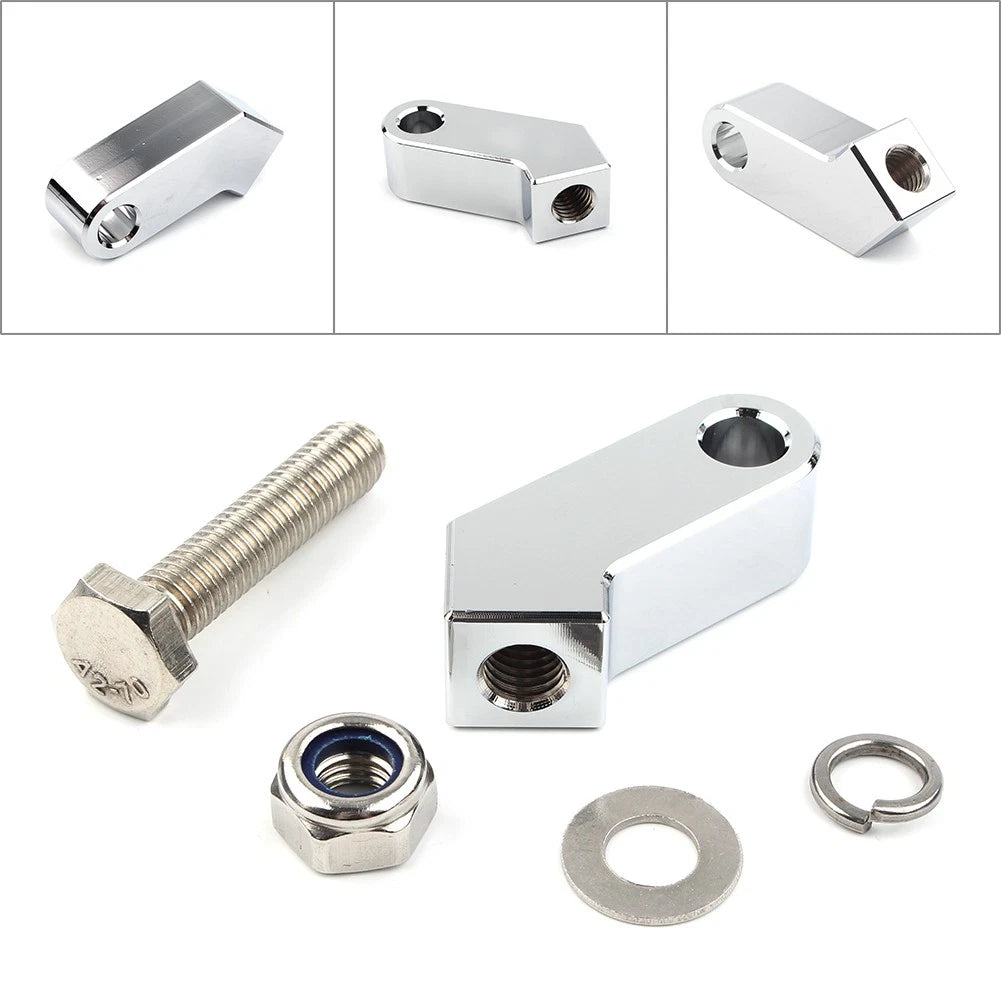 Chrome Headlight Mounting Block Bracket for Harley Custom Headlight