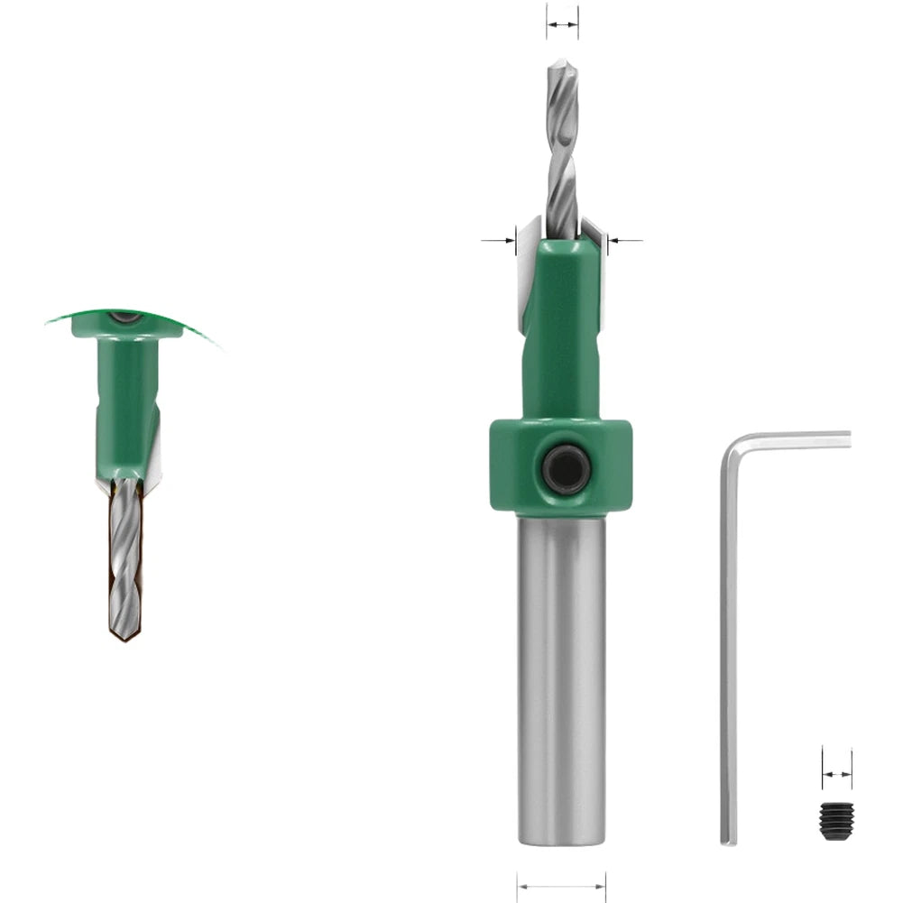 Countersink Step Drill Bit for Solid Wood Pine Birch Plywood MDF