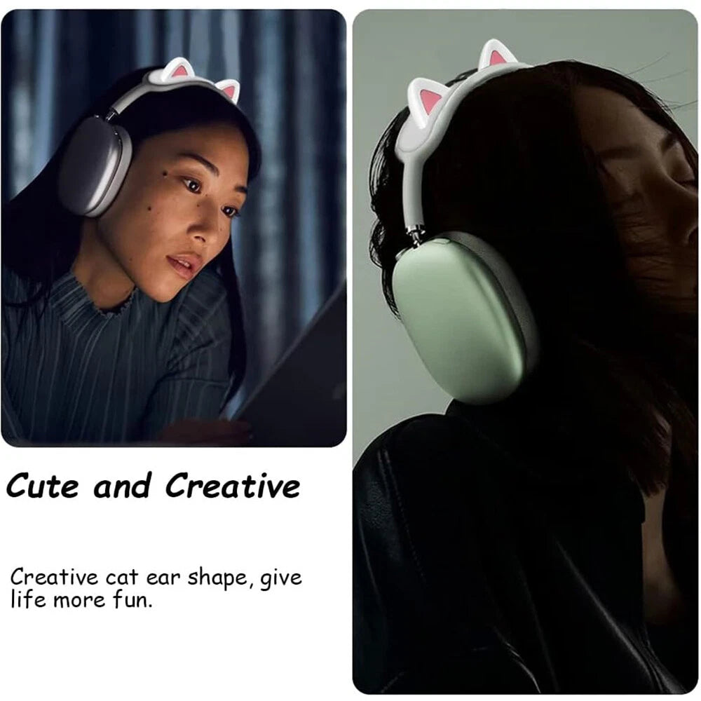 Cat Ear Shape Anti-Scratch Protective Cover for Apple AirPods Max (2020–2023)
