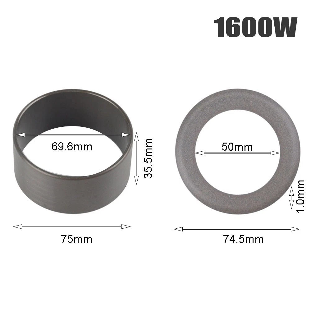 OilFree Mute Air Compressor Cylinder Sleeve Piston 63mm Black Rubber