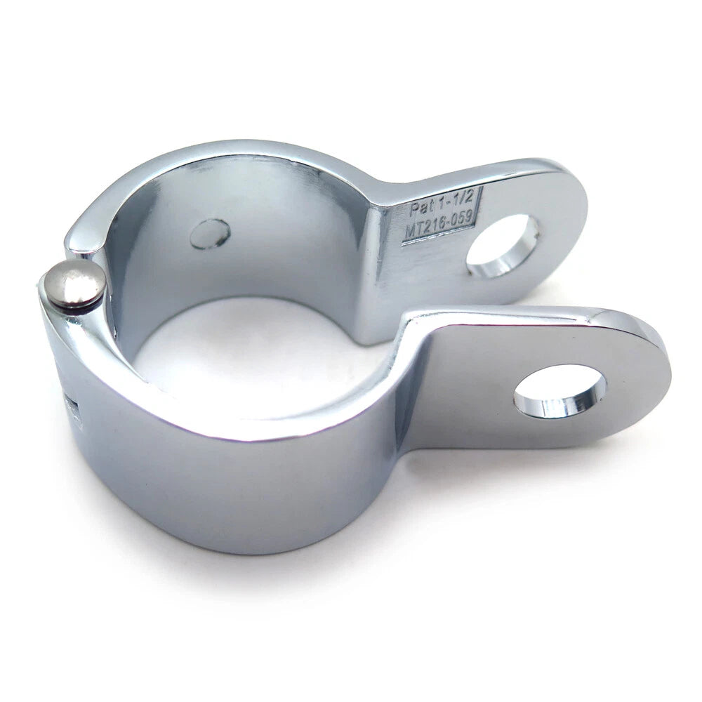 1 Chrome Engine Guard Longhorn Footpeg Clamp for HTT