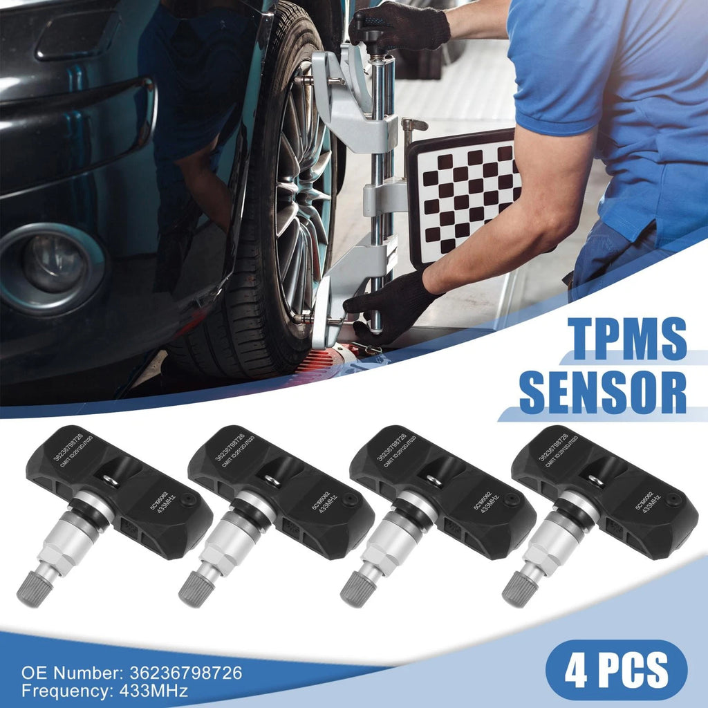 TPMS Tire Pressure Sensor 4PCS Replacement for BMW 328i 528i 535i (2011–2016)