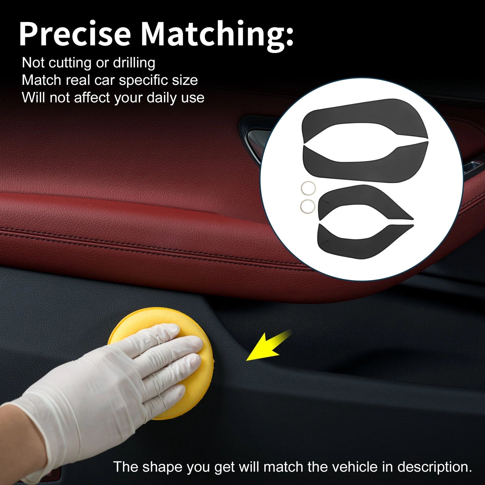 Door Anti Kick Pad Protector Sticker Set for Hyundai Tucson IX35 (2010–2023)