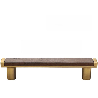 Smooth-Finish Walnut Wood and Copper Cabinet Hardware for Home Furniture