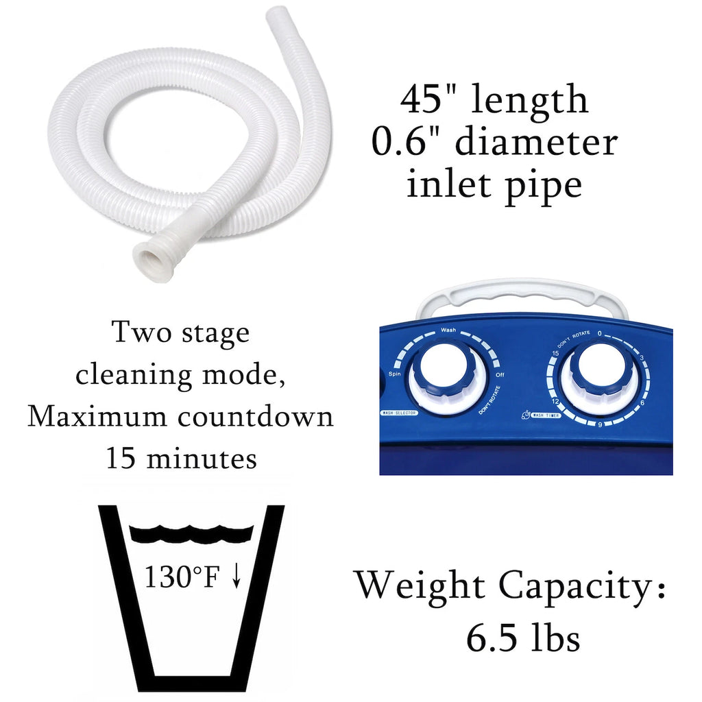 Mini Portable Washing Machine with Spinner Timer Control (3kg)