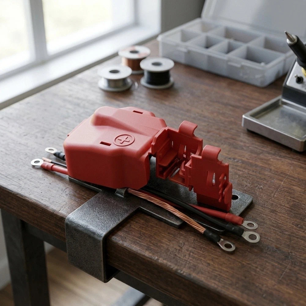 Positive Terminal Cap for Car Maintenance (Robust Red Plastic)