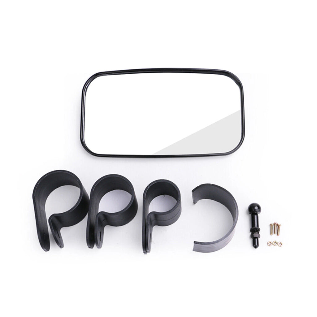 1.5" 1.75" 2" Bar Rectangular Rear View Mirror for Kawasaki Mule Can-Am Commander