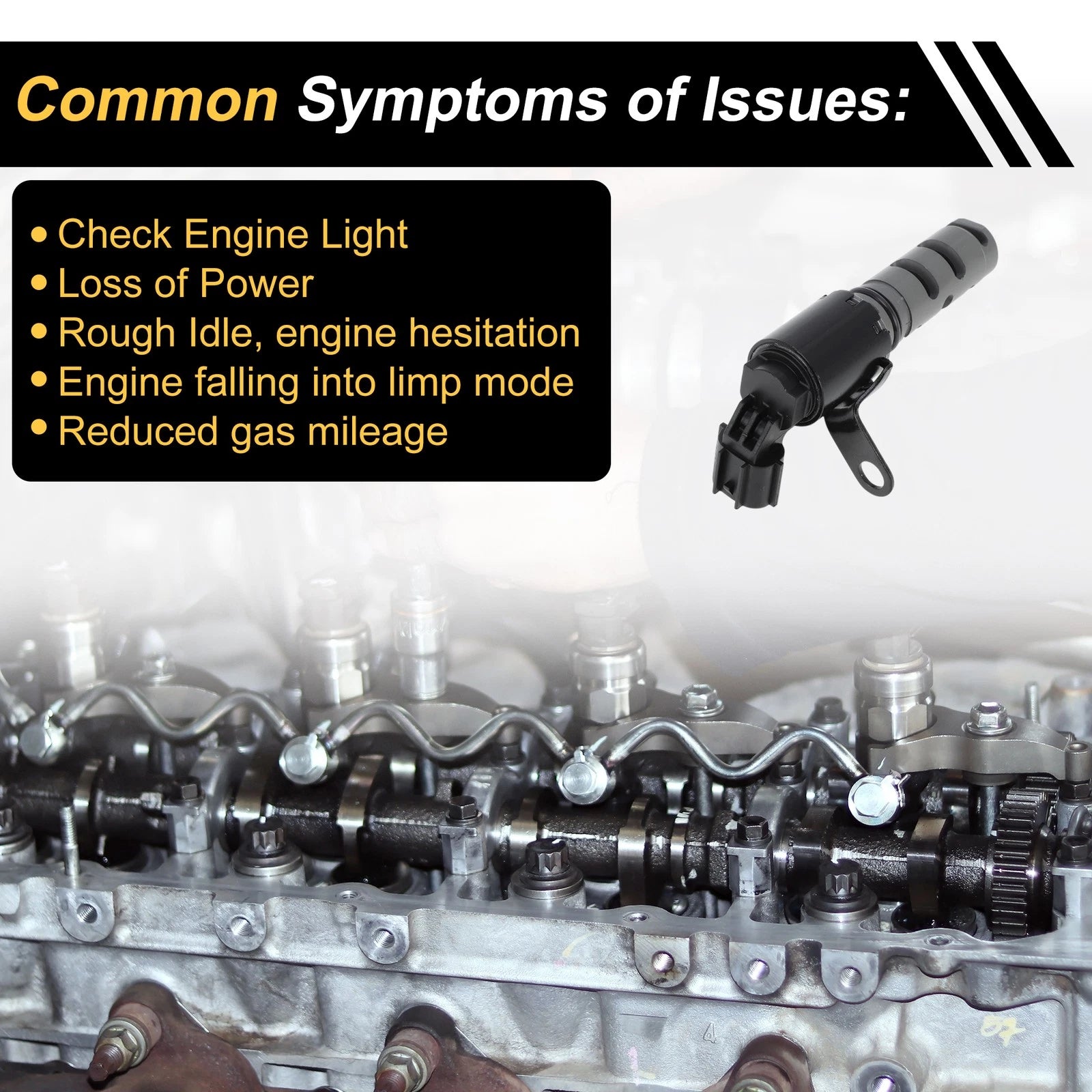 Engine Variable Valve Timing VVT Solenoid Replacement for Toyota Yaris (2017–2018)