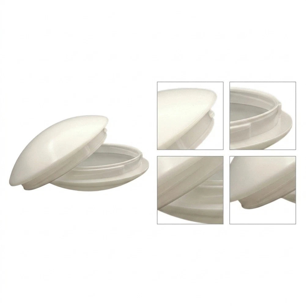 Round White Plastic Ceiling Fan Lamp Shade Cover 197x47x218mm