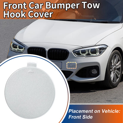 1 Pcs Front Bumper Tow Hook Cover for BMW 1 Series (2012–2019) No. 51118064578 Ice Silver
