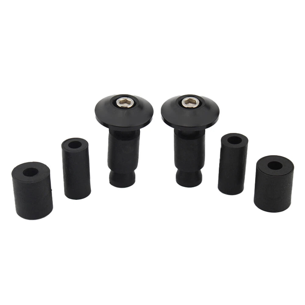 Black Dirt Bike 7/8'' 22MM Handle Bar End Handlebar Grips Cap Plugs Slider