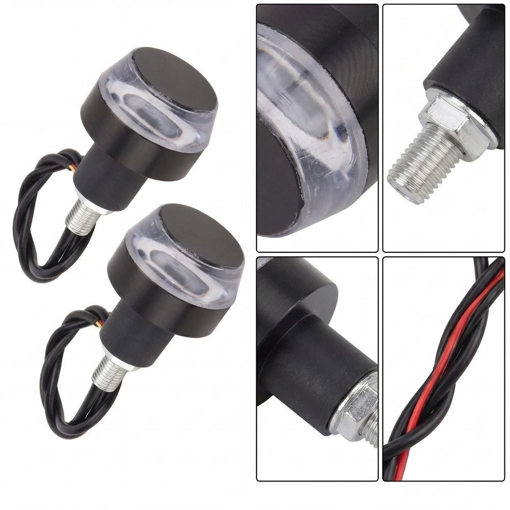 2X Motorcycle Handlebar Lights for Turn Signal (Waterproof)