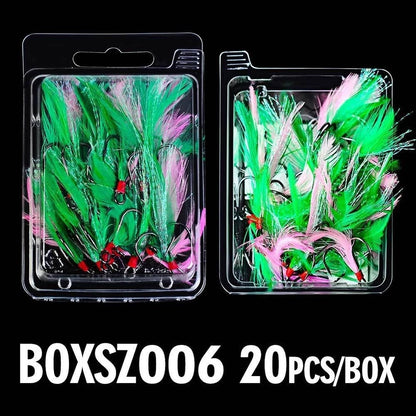 20PCS Treble Fish Hooks Size 2# 4# 6# 8# 10# for Fishing
