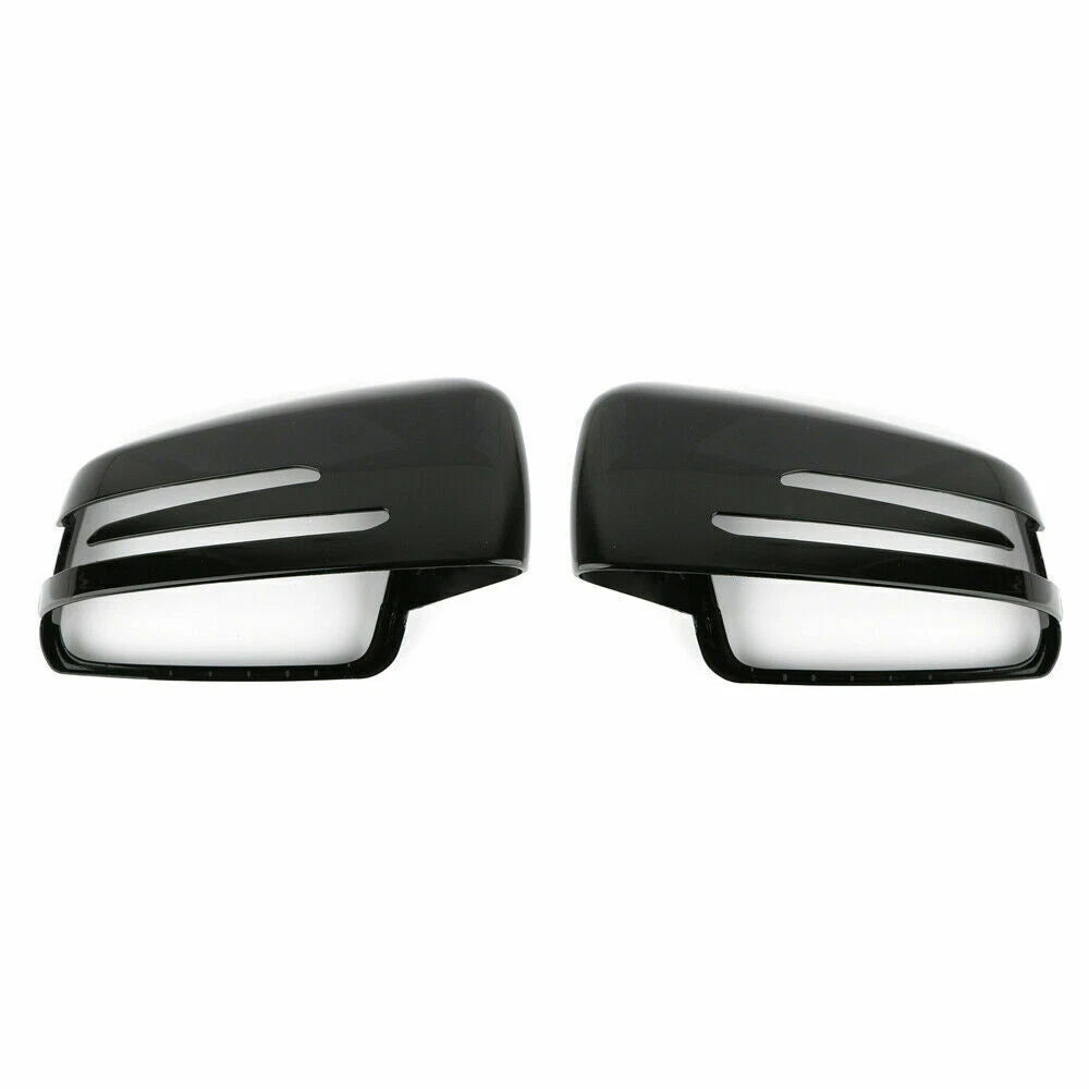 Gloss Black Mirror Cover Cap for Mercedes Benz W204 W212 W176 W246 W117 X156 (2010–2019)