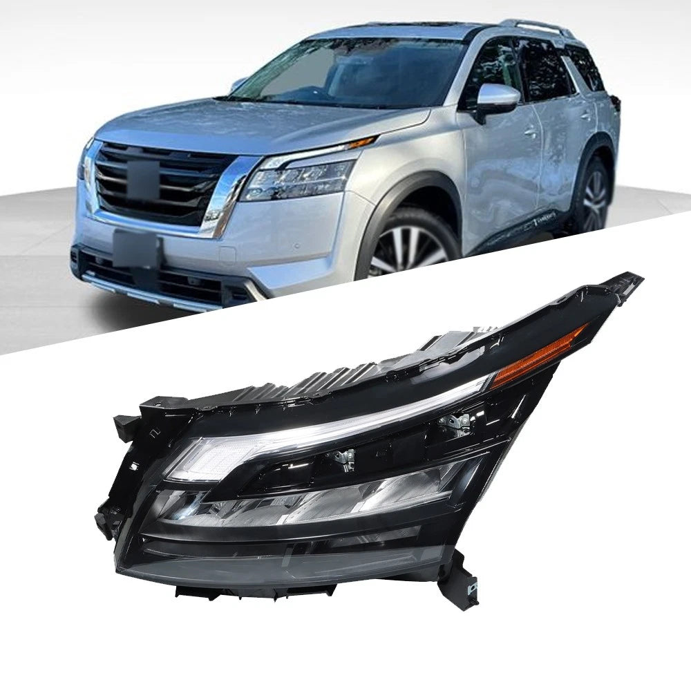 LED Headlight Driver/Left Side Black Bezel for Nissan Pathfinder (2023–2024)