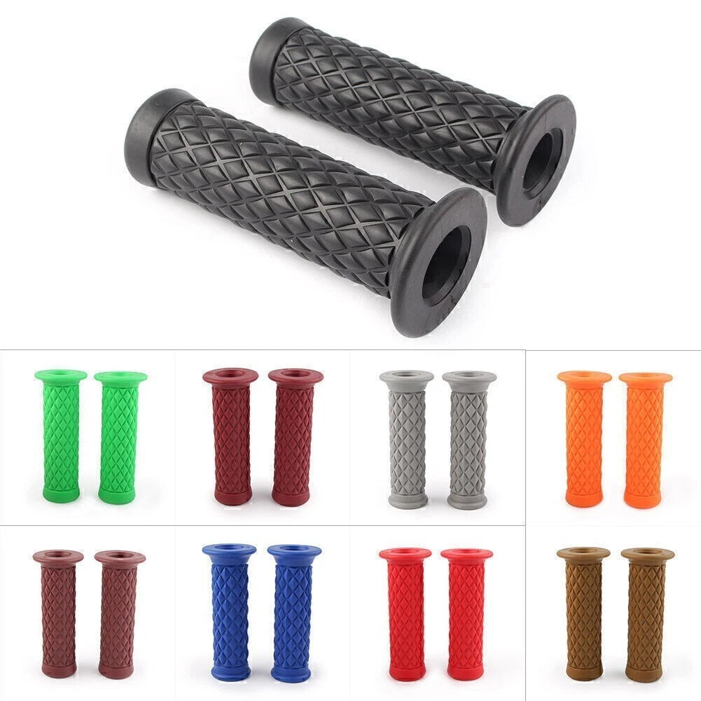 7/8" Rubber Handlebar Hand Grip Bar End for Universal Motorcycle (All Years)