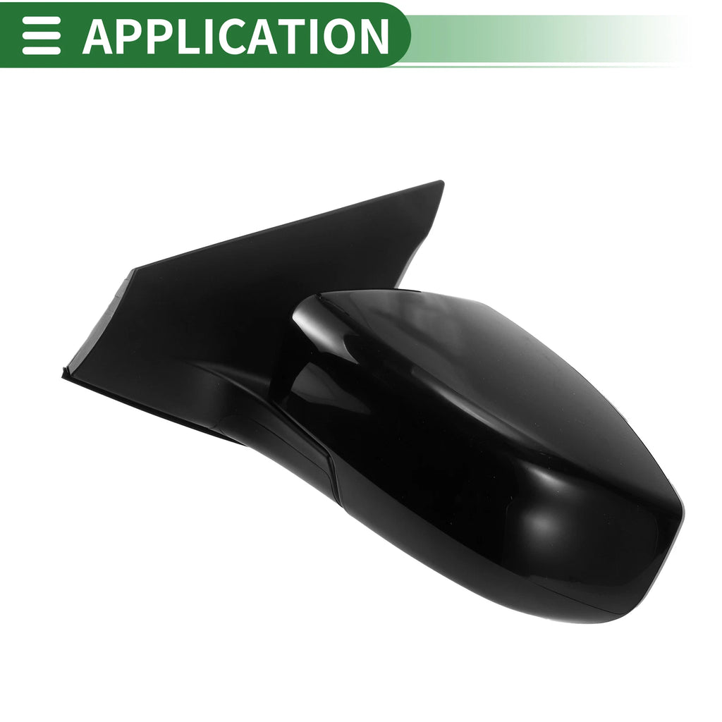 Left Side Door Mirror for Nissan Sentra (2013–2015) Manual Folding Black