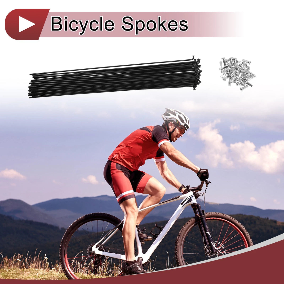 Bicycle Spoke Set 234 mm Carbon Steel for 36 Hole Wheel (2005–2015)