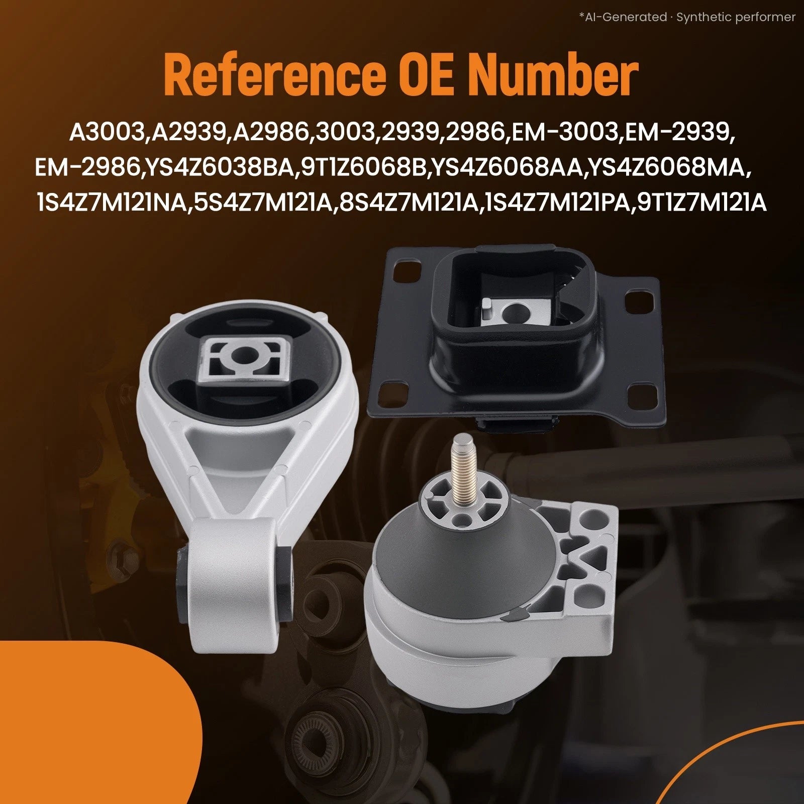 3Pcs Engine Motor Trans Mount for Ford Focus L4 2.0L (2000–2004) 1S4Z7M121NA