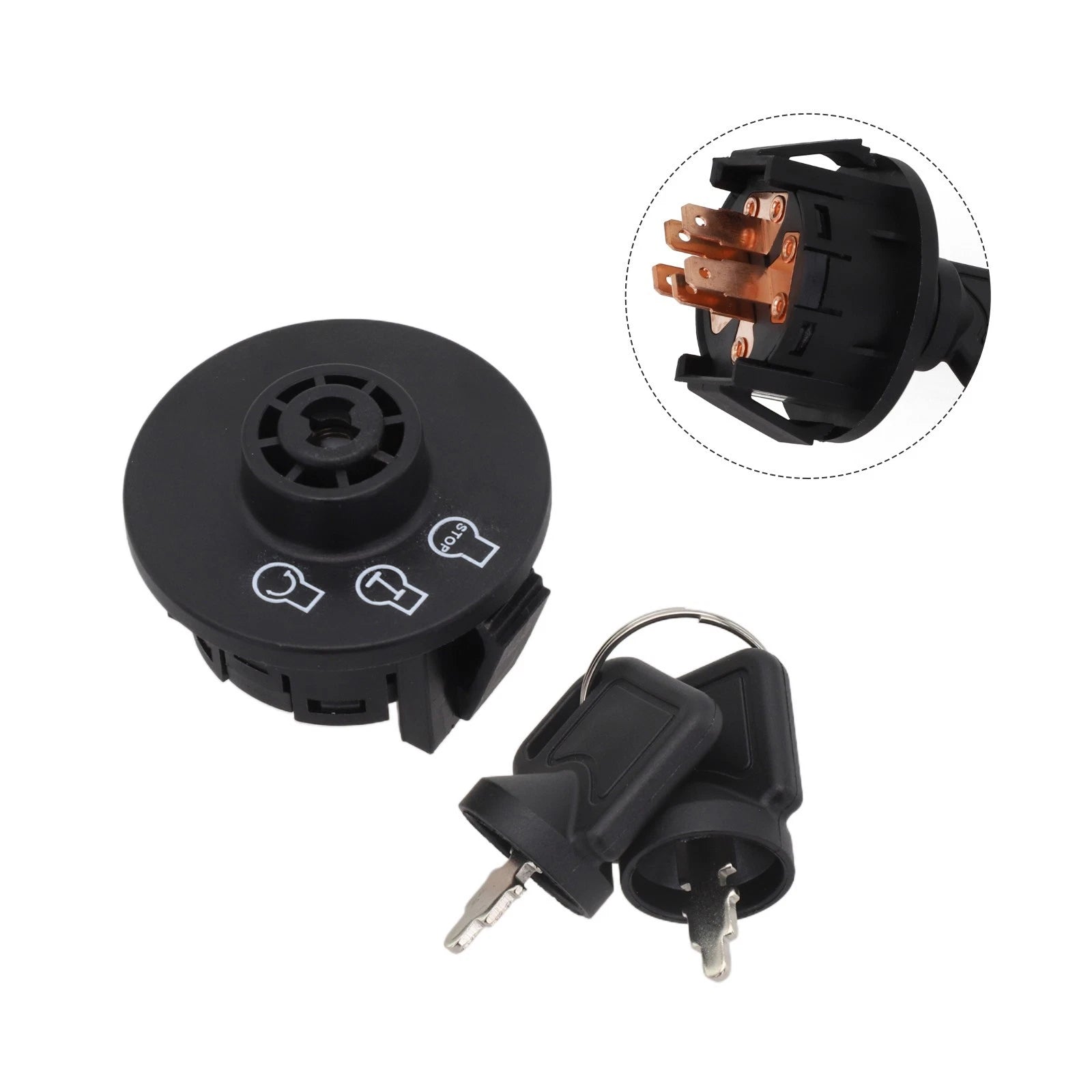 Ignition Switch Set with 2 Keys for Toro ExMark (Compatible)