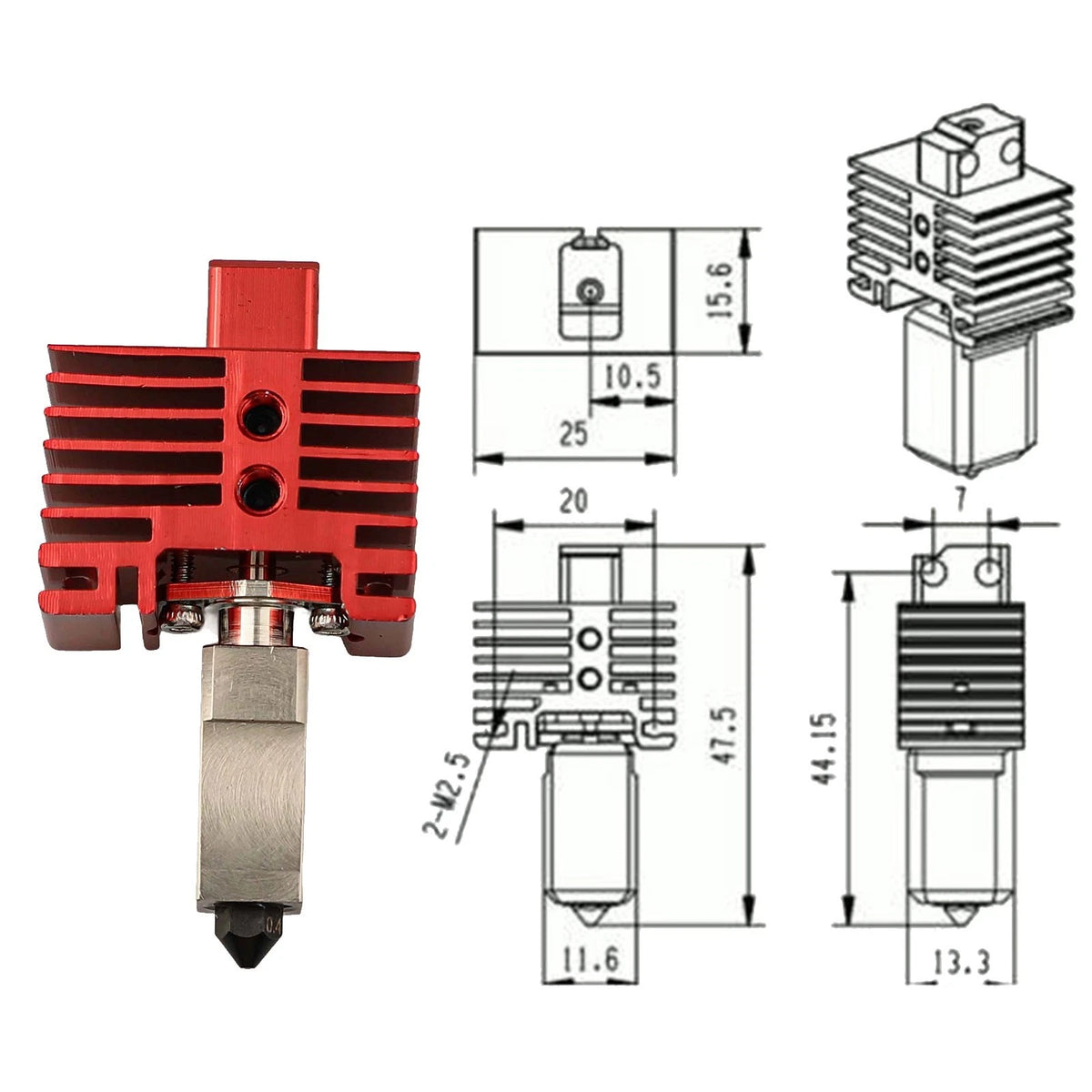3D Print Head Kit for Bambu Lab (High Temperature Printing)