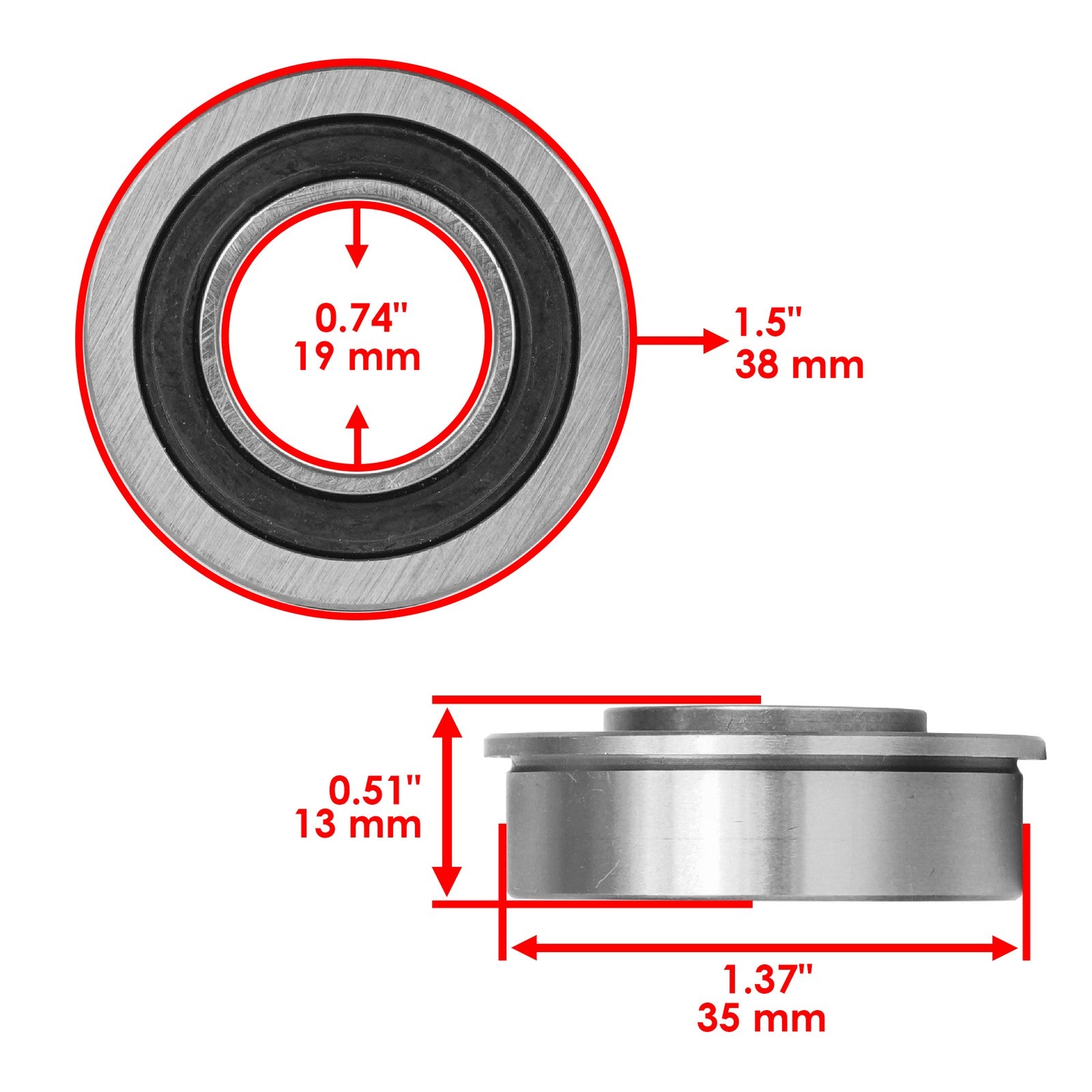 Front Wheel Bearing Bushing Kit Replacement for John Deere D170 (2010–2024)