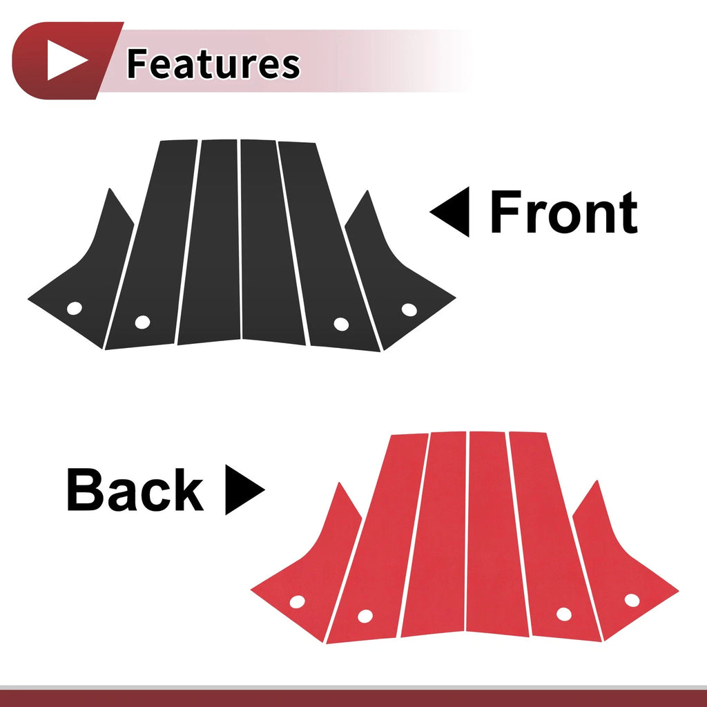Door Pillar Window Trim for Ford Mach-E (2021–2022) Black
