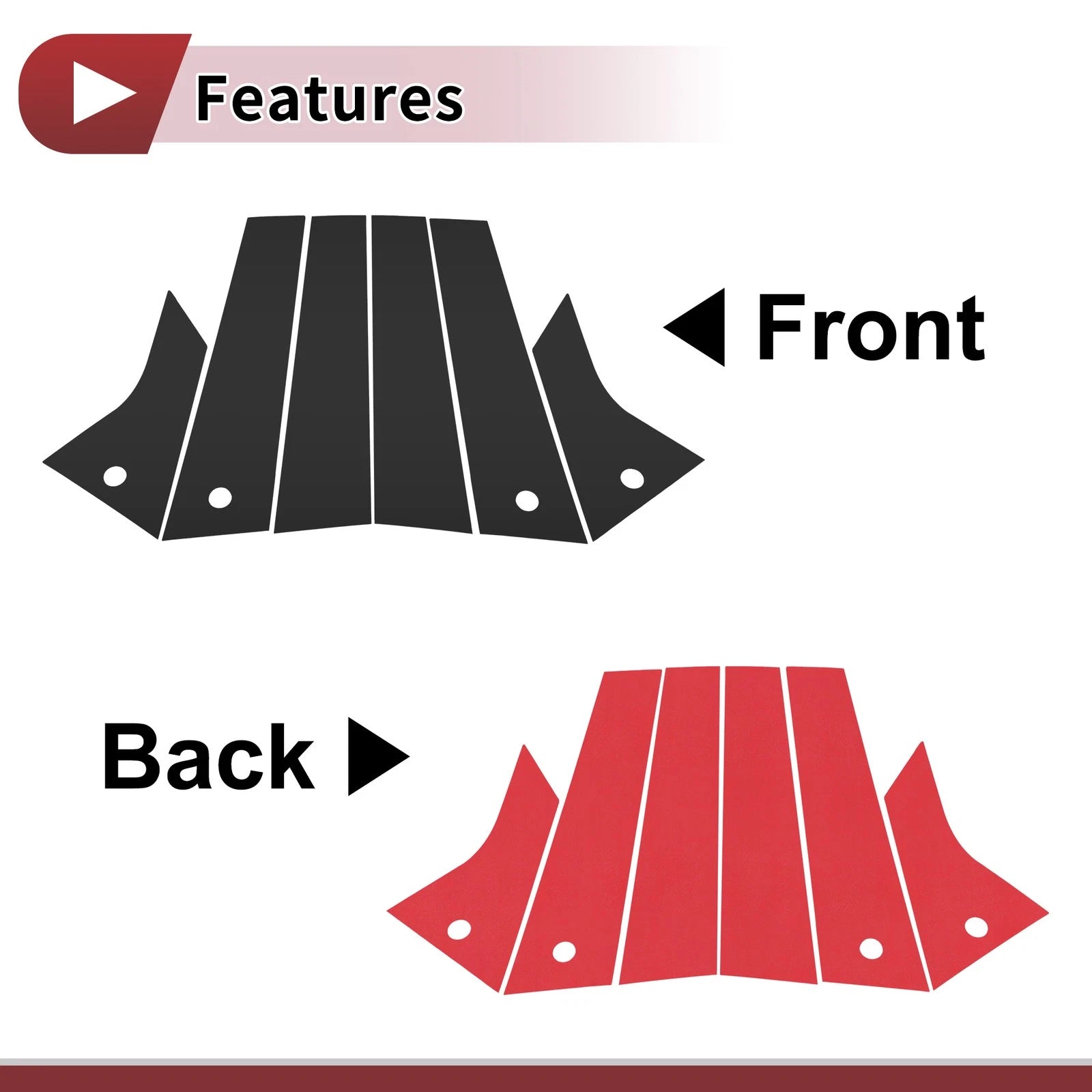Door Pillar Window Trim for Ford Mach-E (2021–2022) Black
