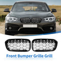 Front Upper Bumper Grille Grill Half Chrome Silver for BMW 1 Series (2011–2019)